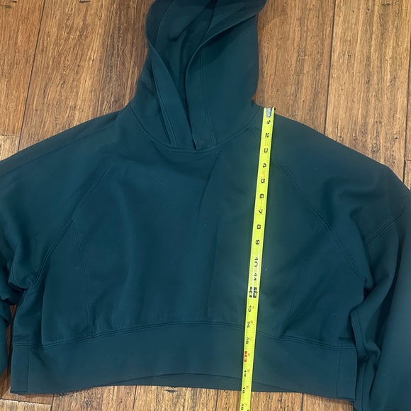 YPB Dark Green Cropped Hoodie by Abercrombie - Picture 2 of 6